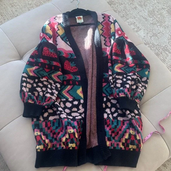 Fruit of the Loom Multicolor Patterned Cardigan - Picture 2 of 8